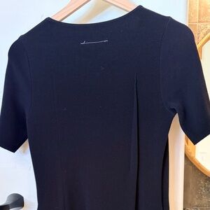 MM6 Maison Martin Margiela Black Raw Hem Dress Small